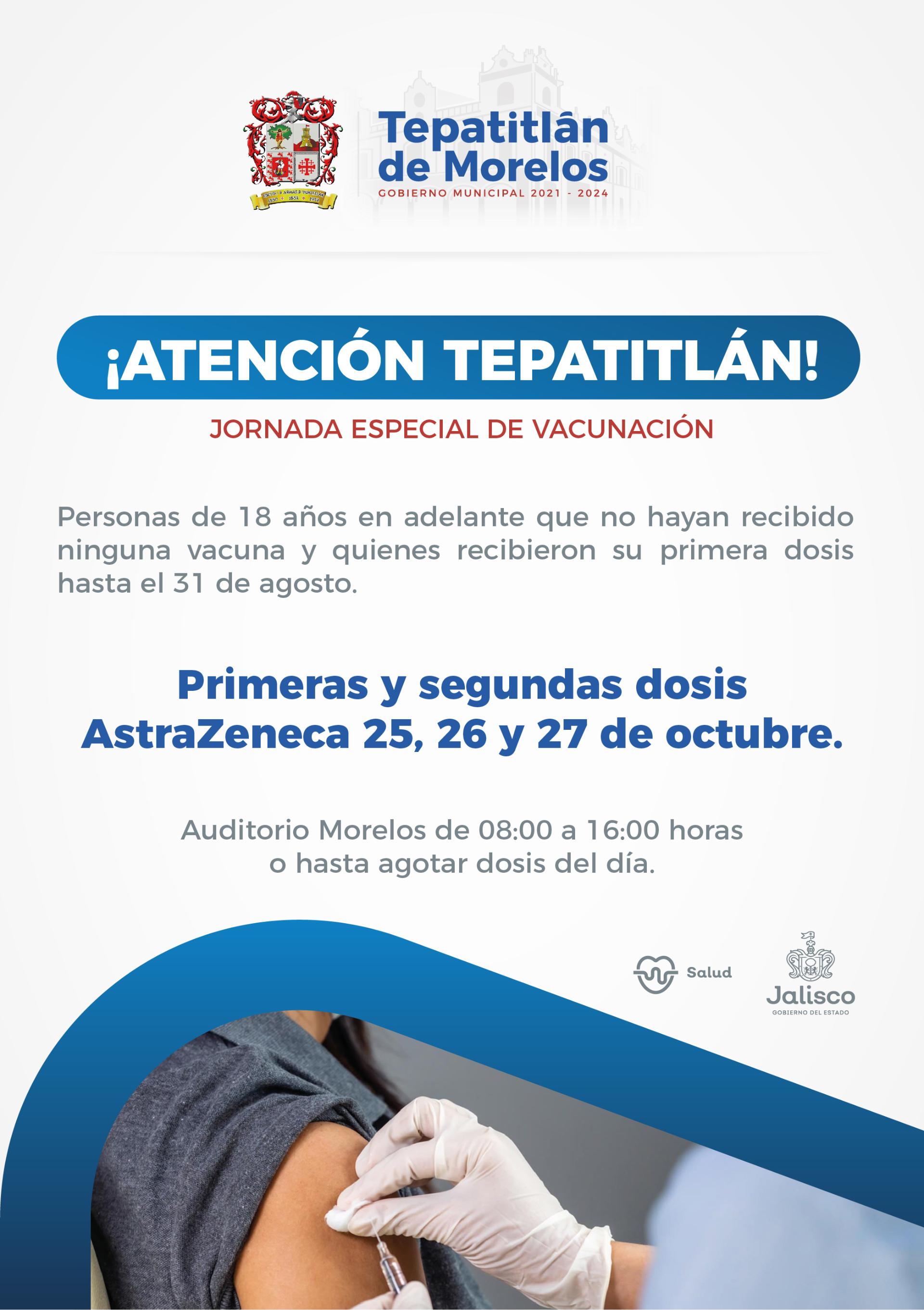 Jornada especial de vacunación COVID en Tepatitlán