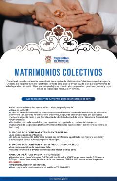 Inicia la campaña de Matrimonios Colectivos