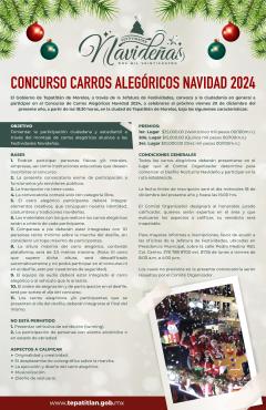 Demuestra tu talento y el de tus amigos participando en el “Concurso Carros Alegóricos Navidad 2024”