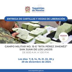 Entrega de Cartillas y Hojas de Liberación 2024