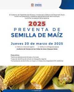 Convocatoria Preventa de Semilla de Maíz 2025