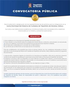 Convocatoria para la selección de representantes sociales en la Junta del Sistema de Cuidados