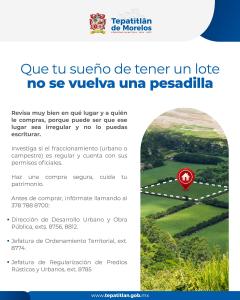 Campaña informativa para evitar compra-venta de lotes irregulares