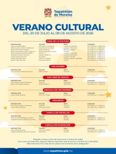 Arte, creatividad y diversión llegan con el Verano Cultural 2026