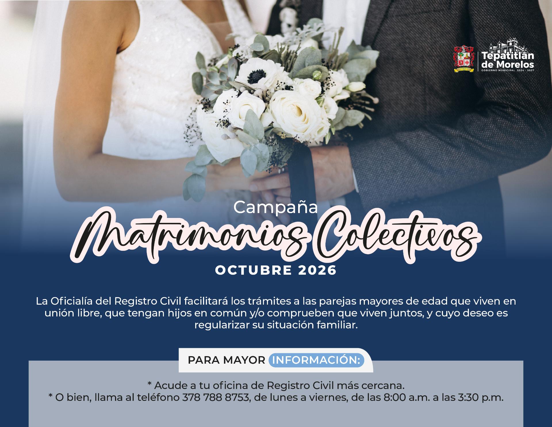 Campaña de Matrimonios Colectivos 2026